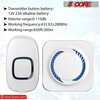 5 Core 5 Core Wireless Doorbell, Waterproof Mini Doorbell 1000ft Long Range Loud 58 Chimes, 4 Volume Levels & LED Flash 1 Door Bell Ringer & 1 Plug in Receiver for Home, Businesses, Classrooms Doorbell B17 Doorbell B16